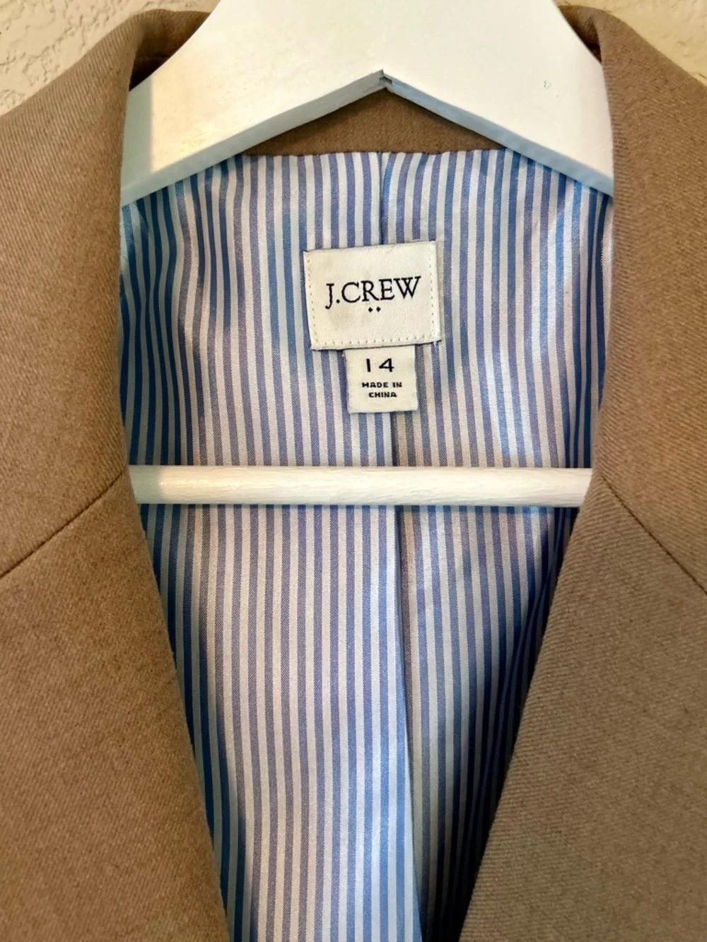 J.Crew Original Schoolboy Tailored Wool Blazer - Camel-Size 14 Career Preppy - Picture 6 of 9